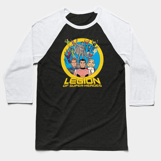 Legion of Super-Heroes Baseball T-Shirt by tdilport